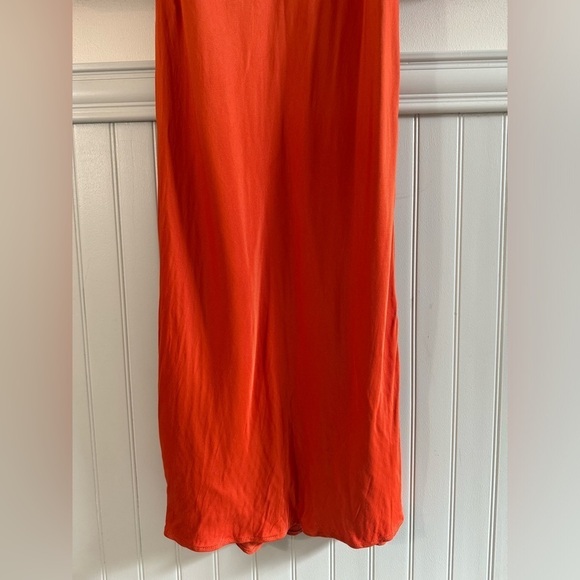 ANTHROPOLOGIE “Elyse” Slip Dress Burnt Orange Size Small - Picture 6 of 10